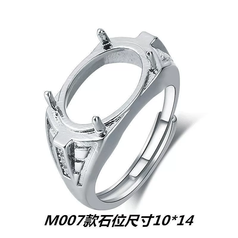 Серебряное онyx кольцо с камнем, слюнявка-ложка (bib jade), регулируемое кольцо с кристаллом, с драгоценным камнем