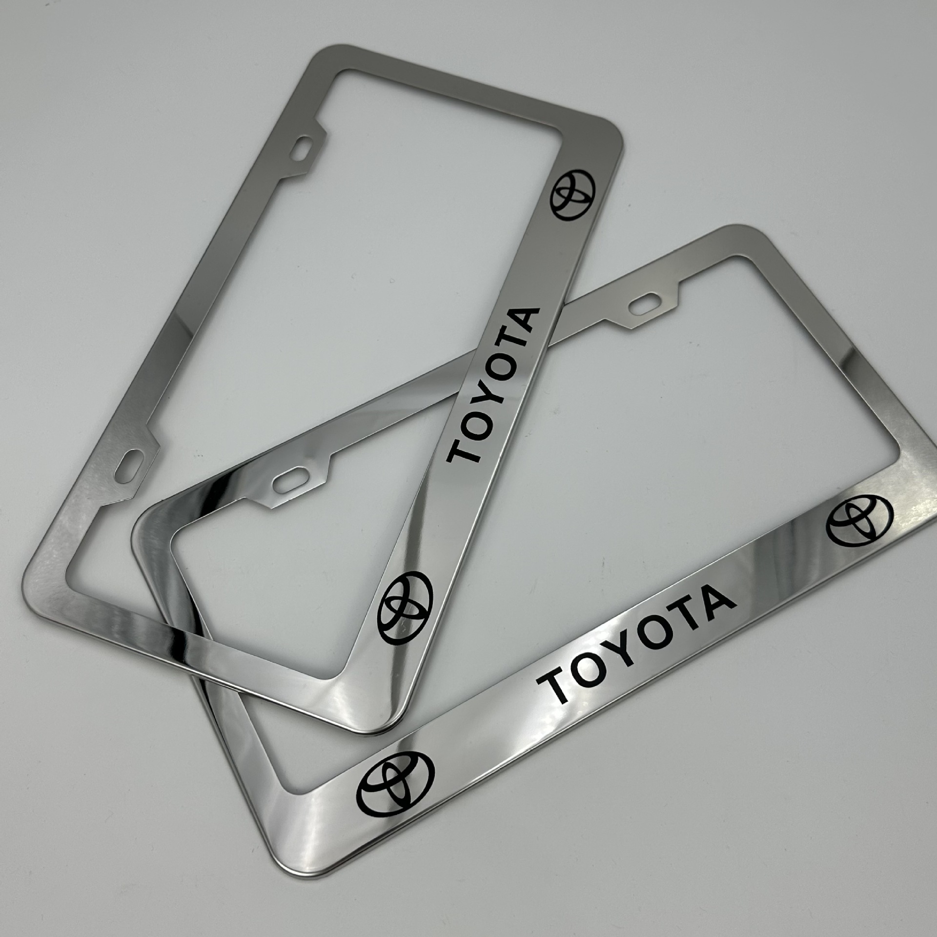 Cross-Border Supply of American Standard Stainless Steel License Plate Frames, Thickened Universal License Plate Frames, Factory Wholesale Only