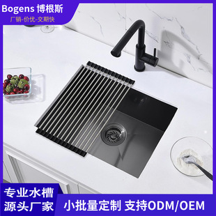 Non-Standard Old Replacement Stainless Steel Black Nano Sink Handmade Large Single Sink Kitchen Household Sink Sink Dishwashing Basin