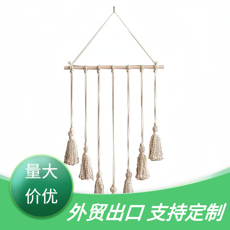 Nórdico cordón de algodón bordilla tapiz sofá foto colgar pared de fondo pared de dormitorio pared decoración creativa colgar pared