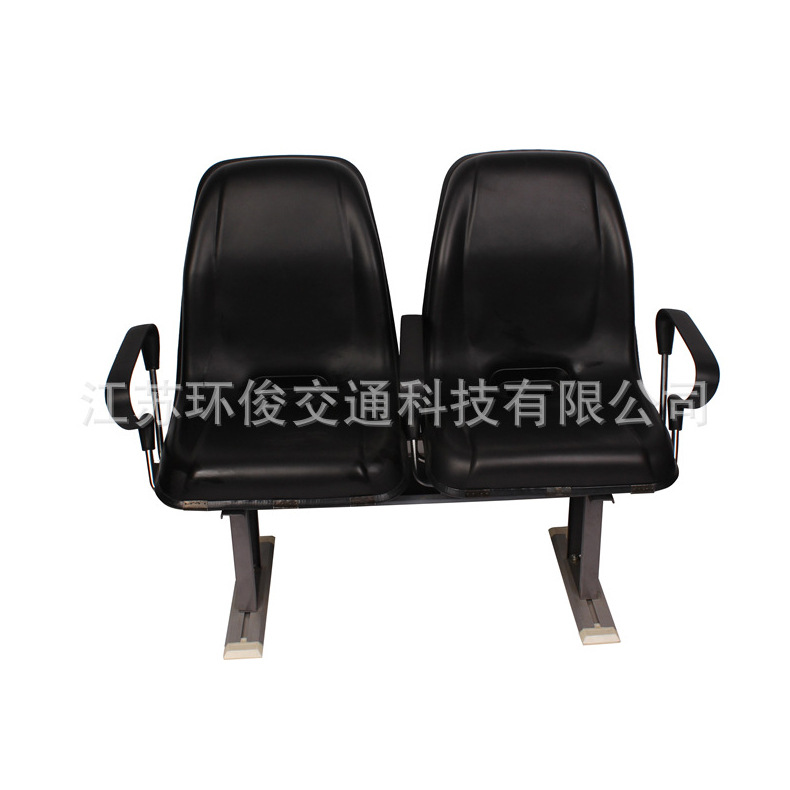 新款长期长推荐可调船用座椅 带扶手双人座椅 带脚踏船用钓鱼座椅