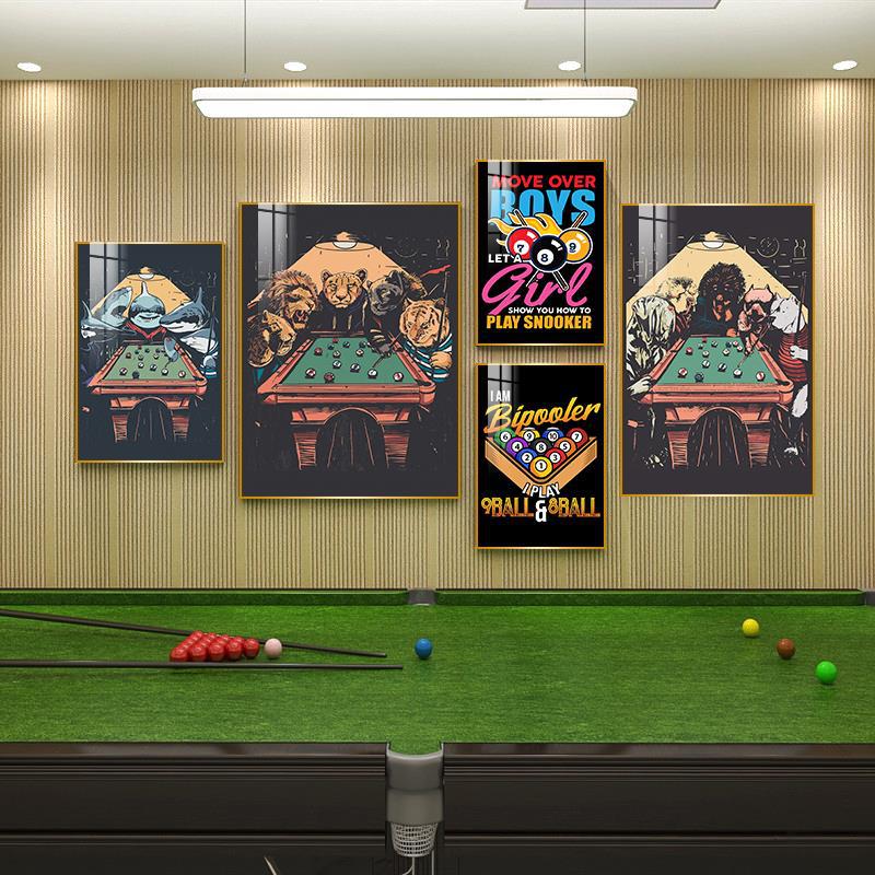Billiard Hall Decorative Painting Billiard Room Hanging Painting Snooker Star Poster Entertainment Club Bar Club Wall Painting