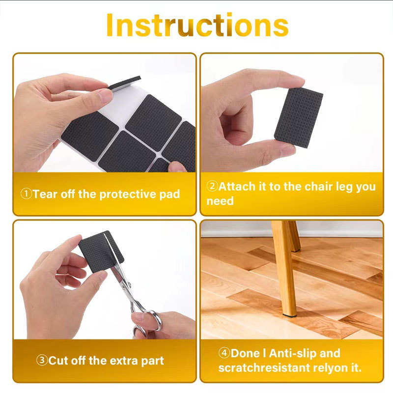 En stock al por mayor de malla de EVA patrón antideslizante Junta mesa y silla de espuma de madera pegatina protectora muebles silenciador EVA almohadilla del pie