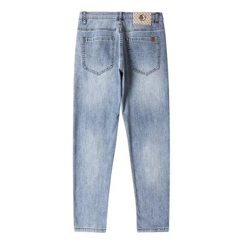 Silk summer jeans, thin elite trousers