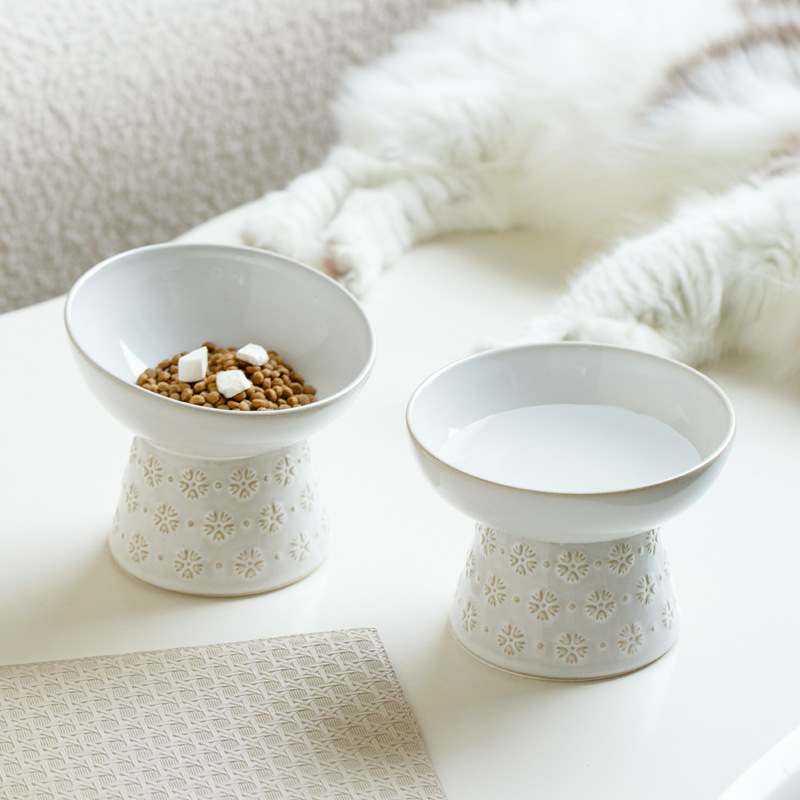 Cerámica de cerámica para mascotas cuello cervical, tazón para gatos, tazón para gatos, tazón de agua potable de alta capacidad, tazón de grano, exportación transfronteriza