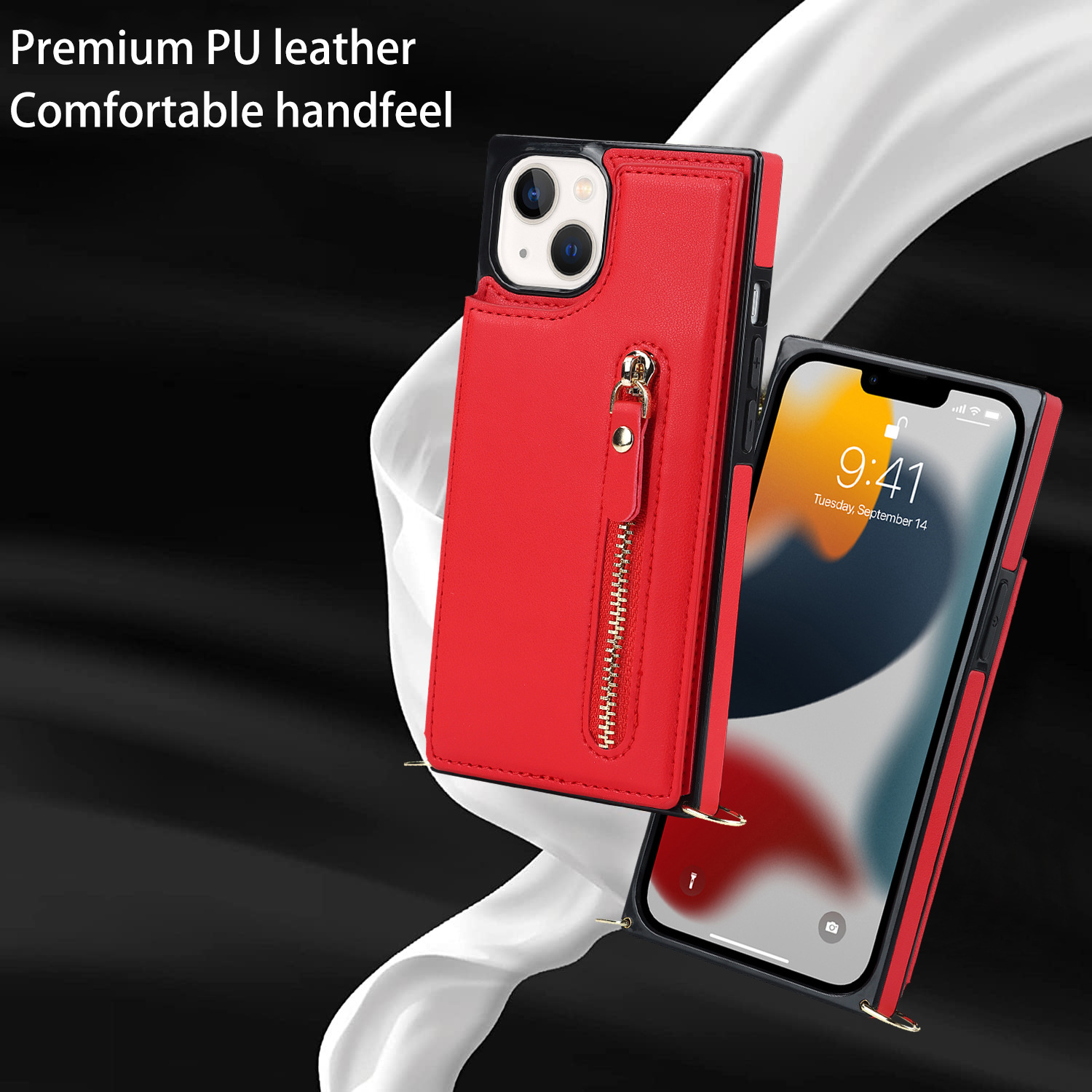 Handyhülle Aus Leder Für Iphone Pro Umhängetasche Mit Band_voghion.com