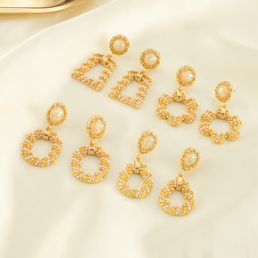 Earrings Classification Fashion Geometric Plating Metal No Inlaid Drop Earrings