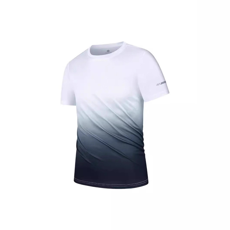 25 New Men's Trendy Gradient Casual Sports Fitness Handsome Men's T-Shirts Ice Silk Sports Fashion Casual Cross-Border Two-Piece 25 New Men's Trendy Gradient Casual Sports Fitness Handsome Men's T-Shirts Ice Silk Sports Fashion Casual Cross-Border Two-Piece