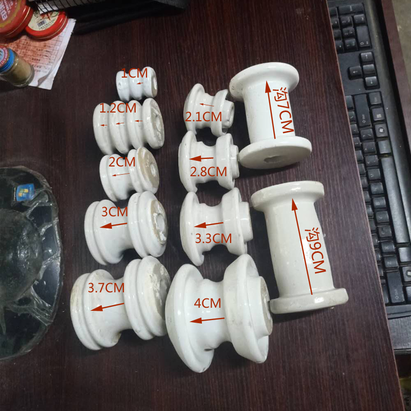 电线瓷瓶绝缘子穿线器拉线瓷壶瓷碌电工瓷珠线轴瓷瓶街码电力磁壶