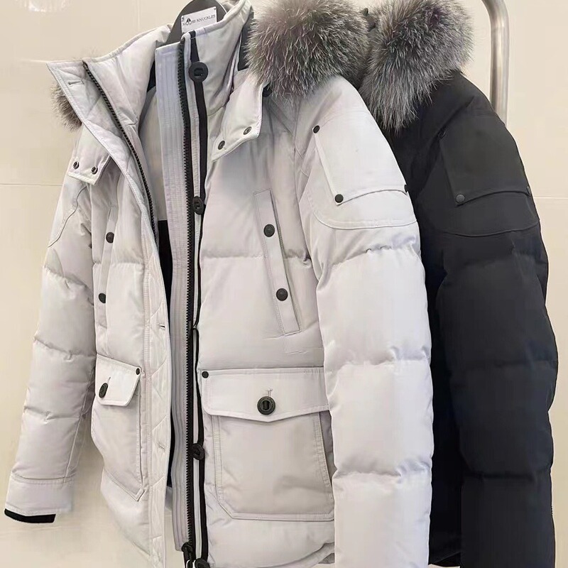 Canada Goose Scissors down Jacket Silver Fox Fur Collar Couple Ski Jacket Women's Jacket 04 Women's Model 07 Men's Model