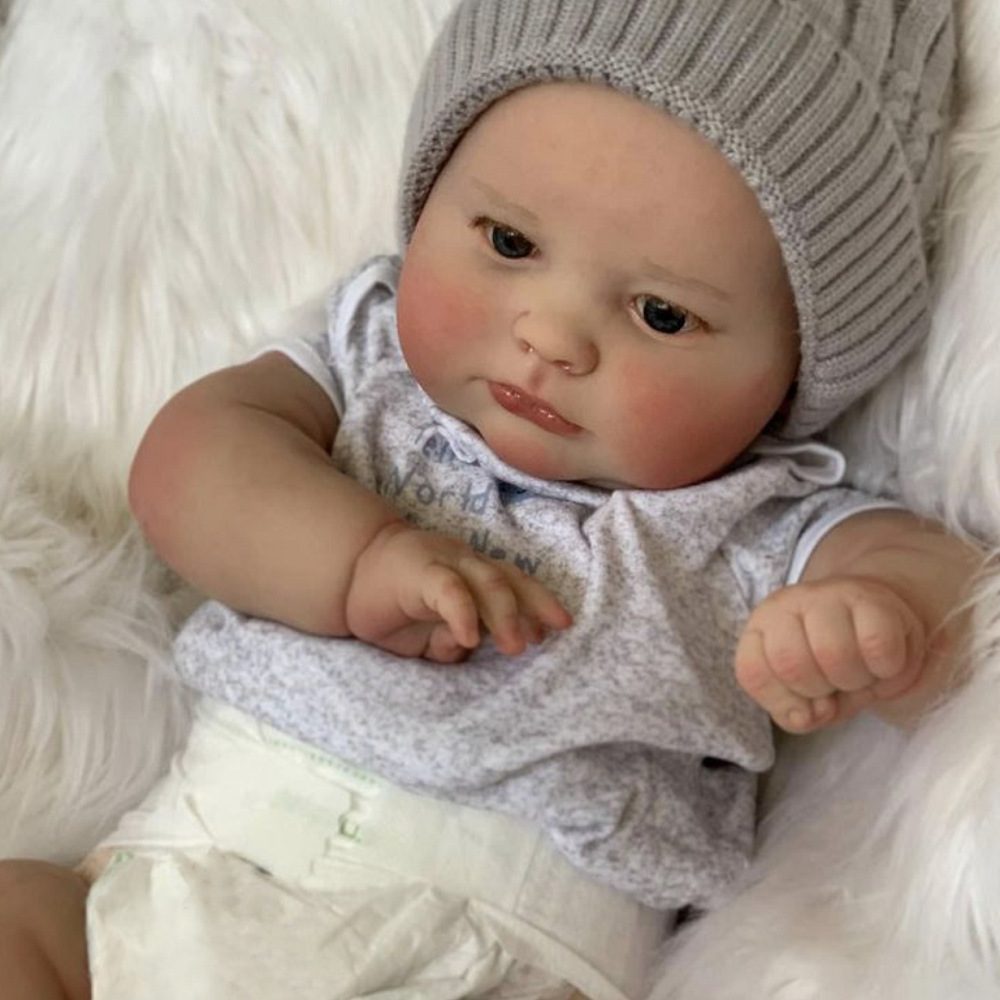 60cm grande gordo bebé simulación bebé renacido muñeca Joseph de alta gama exquisito hecho a mano pintado 3D piel