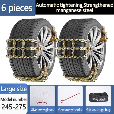 Winter Anti-Skid Chain Snow — Tire snow chain - large-size-245-275-6-pack