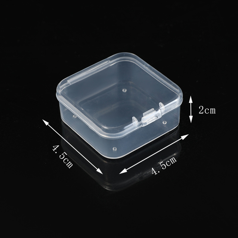 小さな pp 正方形透明 Guka DIY 文具プラスチック包装箱マニキュア漁具収納ボックス電子アクセサリーボックス|undefined