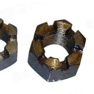 现货供应优质M12-M18国标花螺母 细牙槽型螺母 加厚槽型螺母