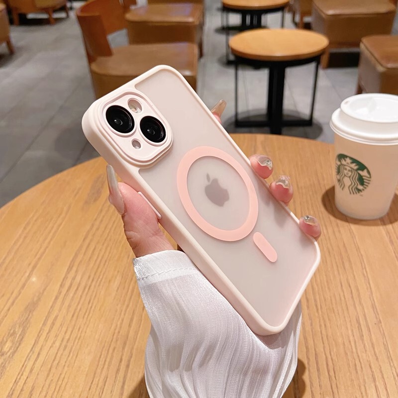 For iPhone15 phone case skin-sensitive magnetic Magsafe14ProMax with lens film 13 protective cover For iPhone15 phone case skin-sensitive magnetic Magsafe14ProMax with lens film 13 protective cover