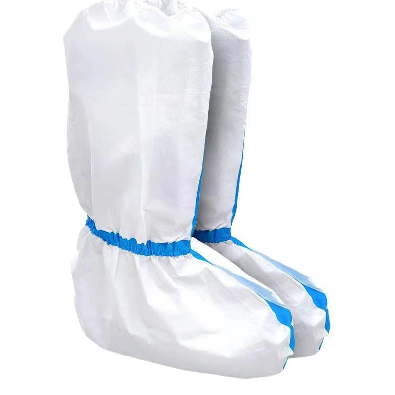 Медицинский изоляционный чехол для обуви Shenghe, высокий антистатический, вирусная изоляция, чехол для обуви с длинной трубкой белого цвета с таким же чехлом для багажника