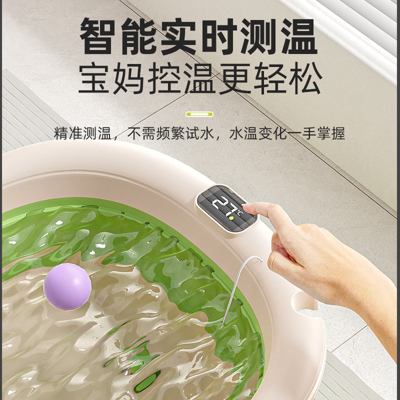 Bidé plegable para niños, balde de baño universal, suministros para bebés de gran tamaño, lavabo para bebés