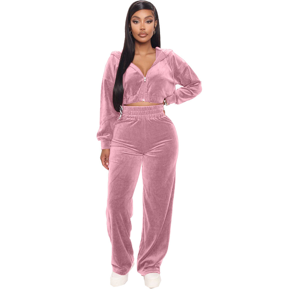 2025 Cross-Border European American Autumn/Winter Women's Clothing Hot Sale Korean Velvet Zipper Jacket And_ecoleips.com