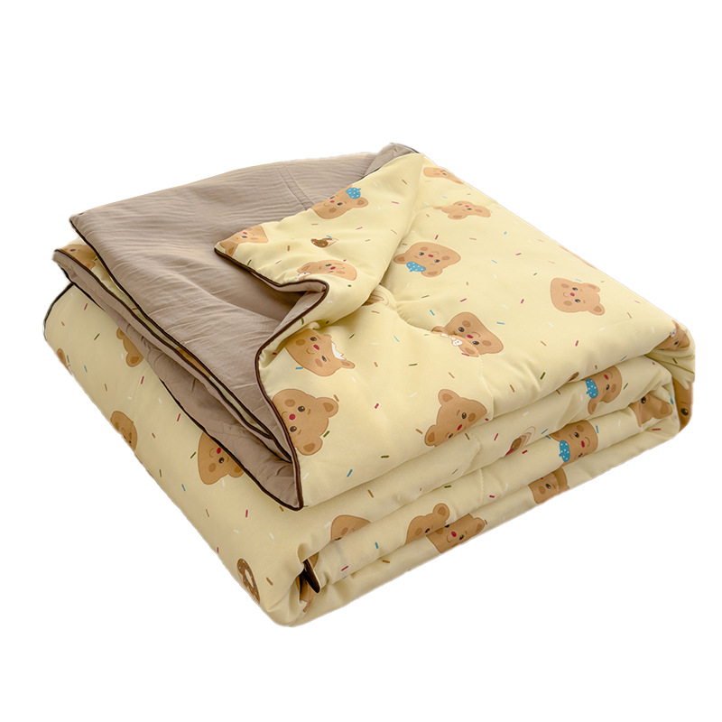 Un hilo de doble capa, edredón fresco de verano, edredón de aire acondicionado, edredón de soja individual de verano, edredón de verano, lavable a máquina 3