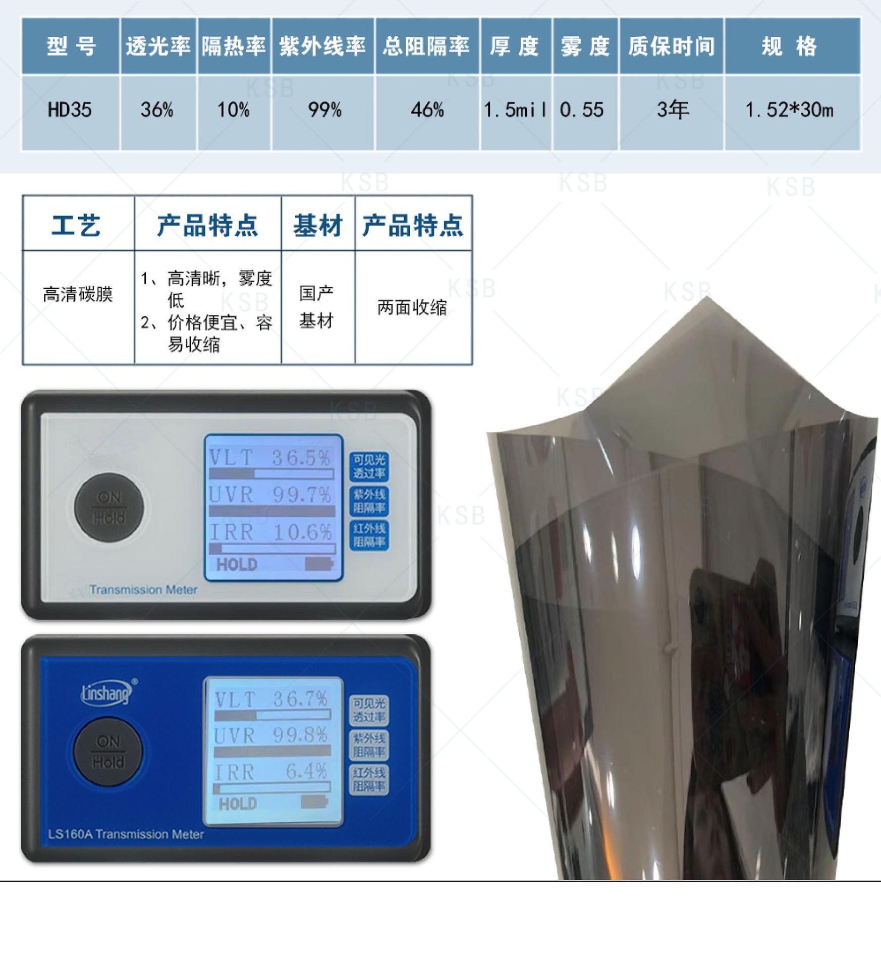 High-Definition Carbon Film, High-Definition, Low-Haze Insulation Film, Car Solar Film, Car Film, Glass Film, Insulation Film Wholesale