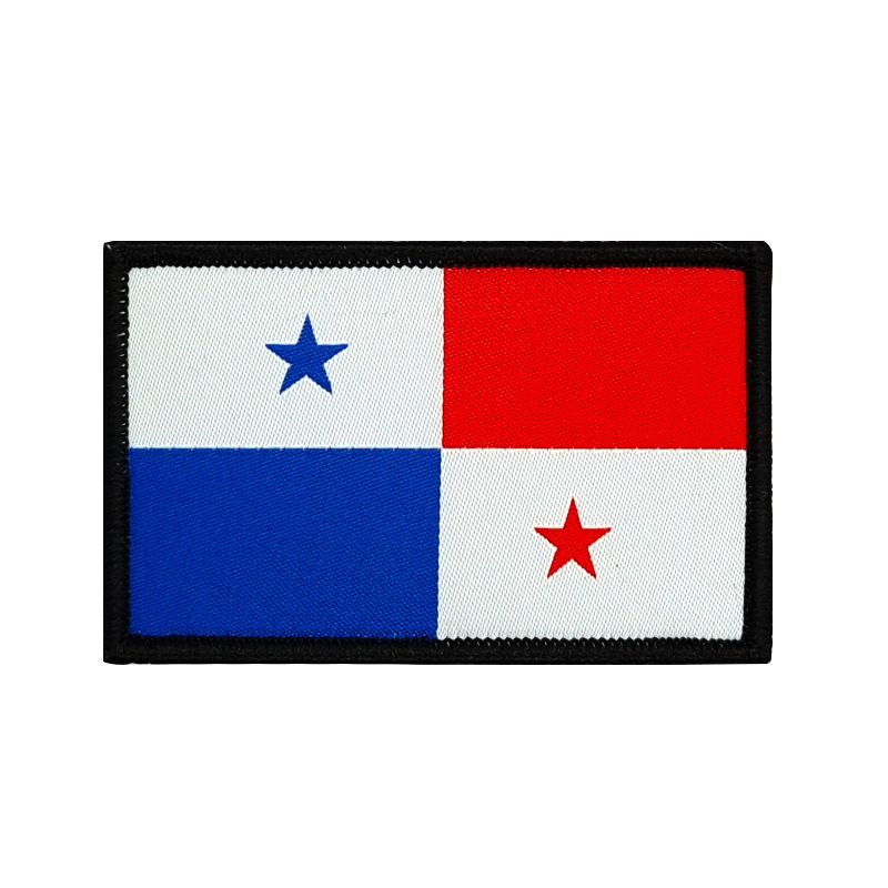 Bandera tejida Velcro sello bandera parche ropa mochila accesorios pegatinas de tela en stock suministro