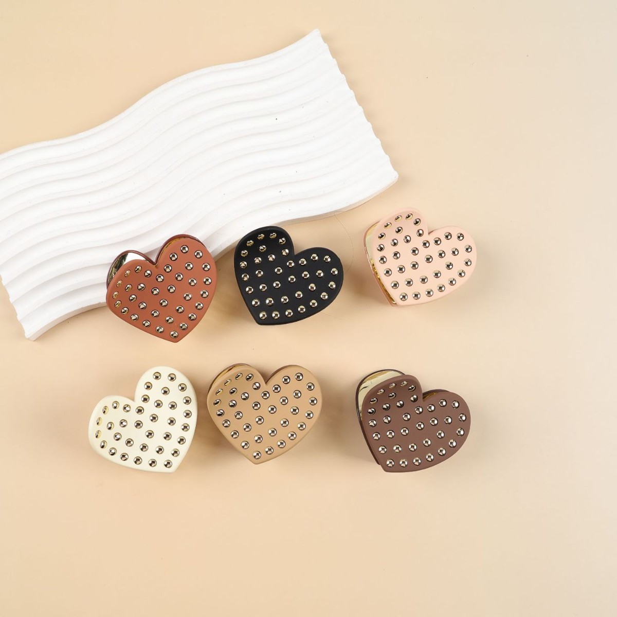 Parfia Acetic Acid Love Clip Heavy-Duty Diamond Hair Clip Light Luxury High-End Shark Clip Valentine's Day Hair Accessories Headwear