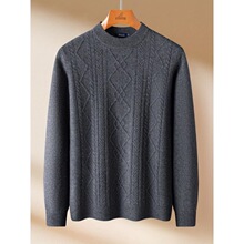 L 20728 Retro Cable Knit Sweater �����黨ë�� ŷ���羳