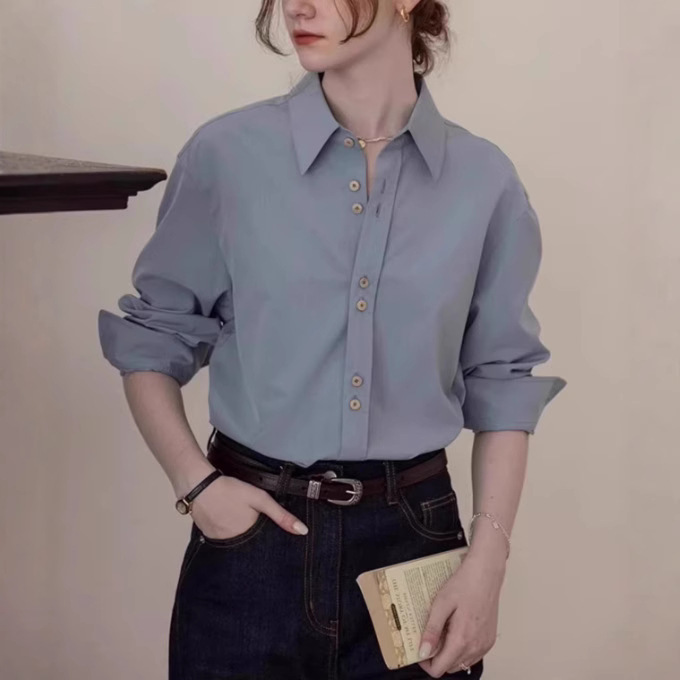 Dailya "Frida's Rose" Suede Forged Back Embroidered French Commuter Long Sleeve Shirt Dailya "Frida's Rose" Suede Forged Back Embroidered French Commuter Long Sleeve Shirt