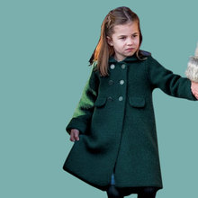 儿童秋冬羊绒大衣女童双面毛呢羊毛外套童装圣诞冬季男童呢子风衣