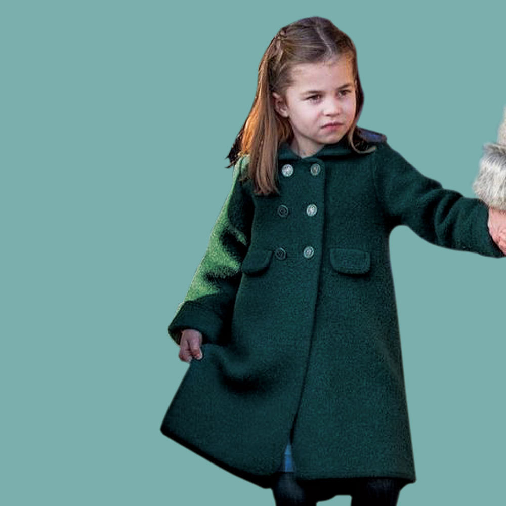 儿童秋冬羊绒大衣女童双面毛呢羊毛外套童装圣诞冬季男童呢子风衣