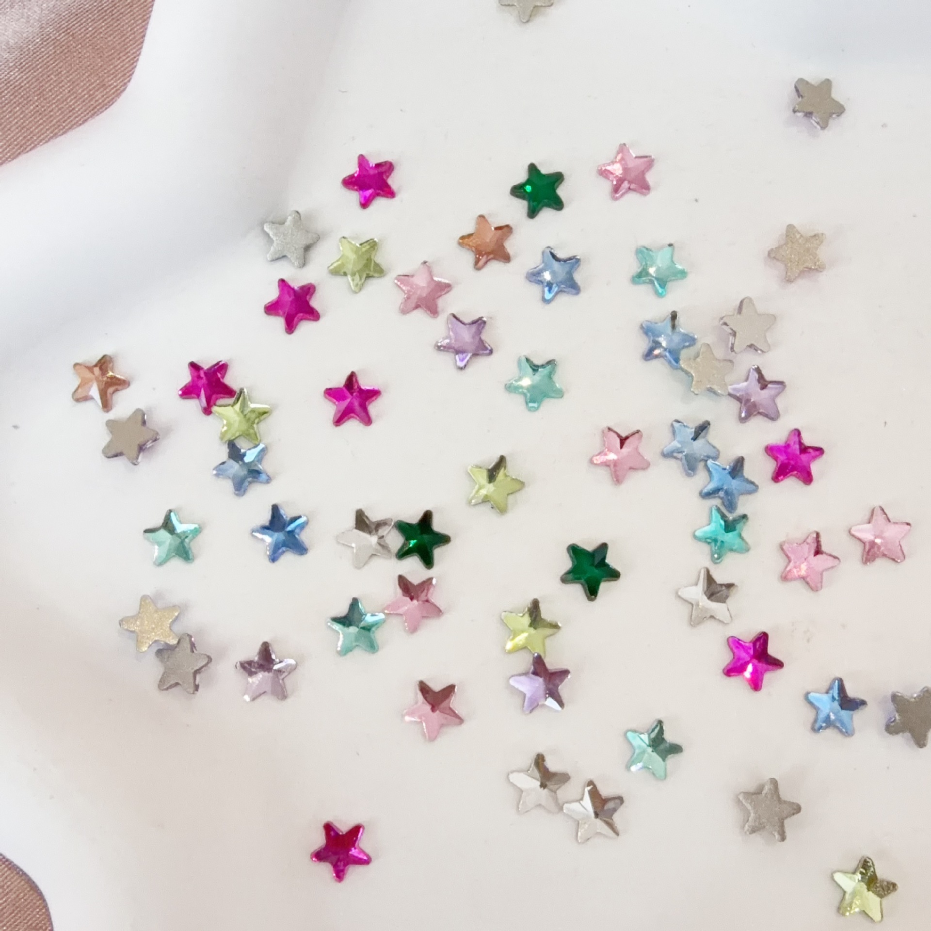 Flat-bottomed pentagram 5mm special-shaped nail art rhinestones DIY materials for press-on nails and nail decoration accessories