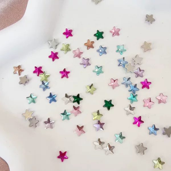 Flat-bottomed pentagram 5mm special-shaped nail art rhinestones DIY materials for press-on nails and nail decoration accessories