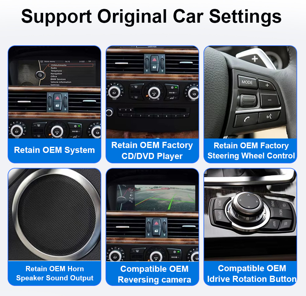 8.8" Carplay Car Multimedia Player Suitable for Bmw 5 Series Ccc/Cic System Linux System