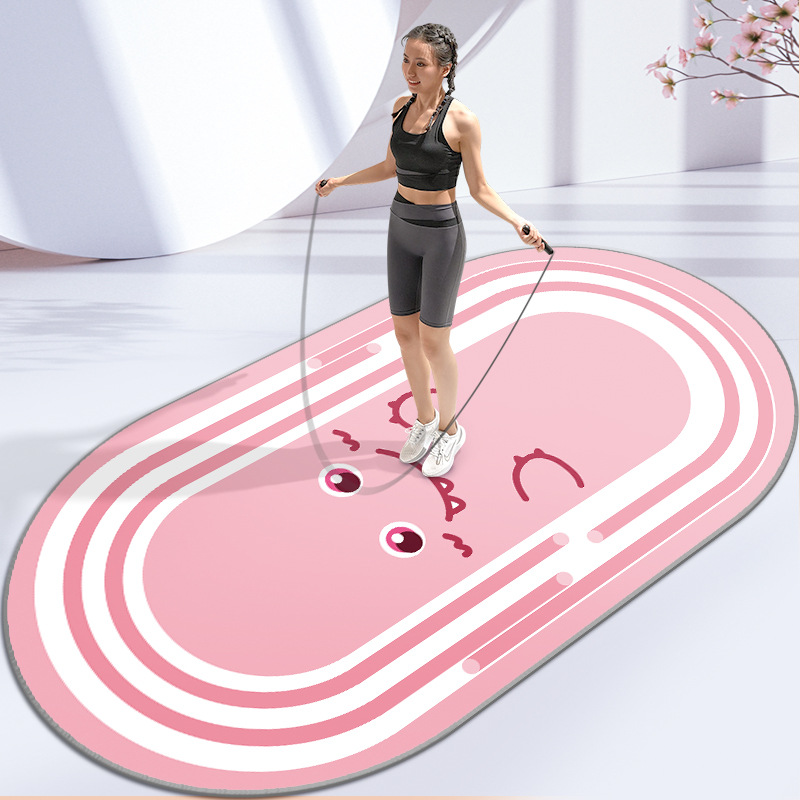 Salto de la cuerda alfombrilla insonorizada colchoneta de absorción de golpes colchoneta de yoga grande engrosada alfombra deportiva de interior antideslizante gimnasio mudo en casa