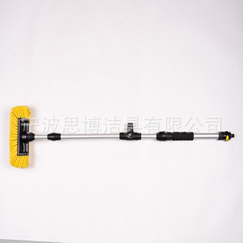 伸缩长杆通水汽车毛刷 喷水汽车刷自动伸长洗车工具通水刷