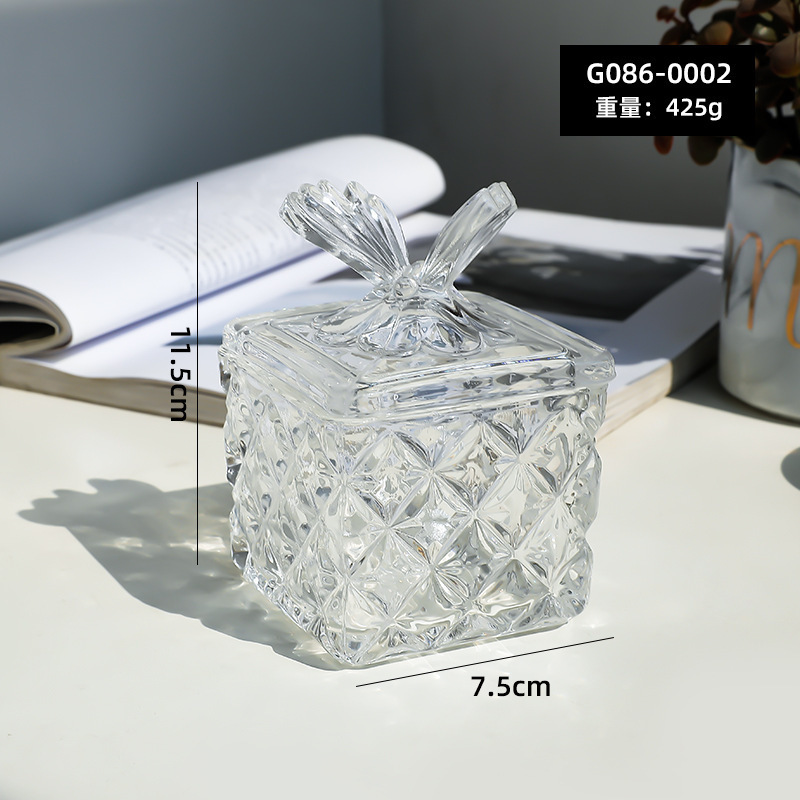 现代简约透明玻璃储物罐糖果罐家居餐厅婚礼晚餐浪漫布置装饰品|undefined