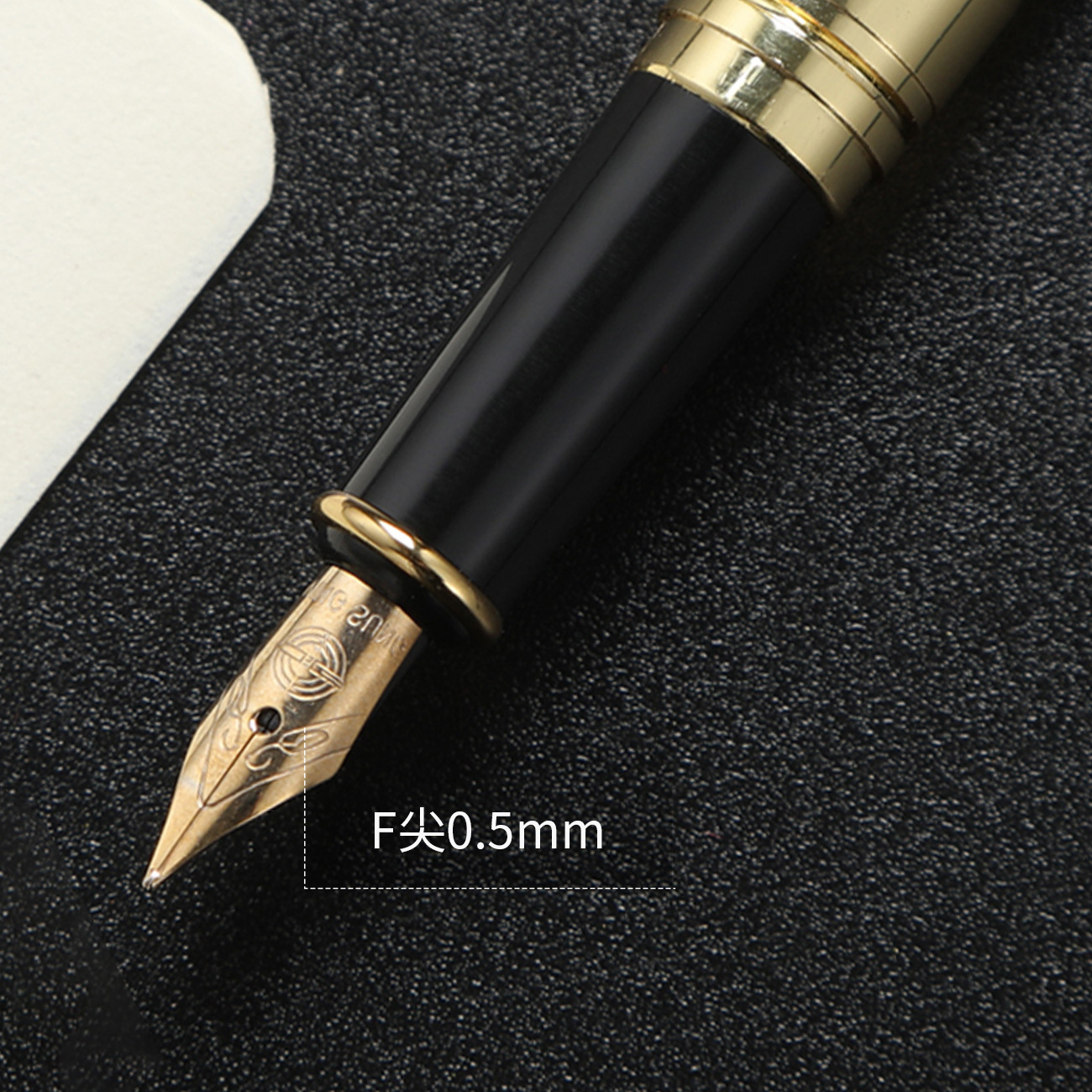 Negocio Plaid pluma logotipo grabado metal iridio Jinming punta pluma artista firma estudiante tarea pluma