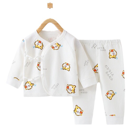 Baby split set, baby autumn clothes, autumn trousers, underwear, pure cotton newborn clothes, spring and autumn boneless strappy monk clothes
