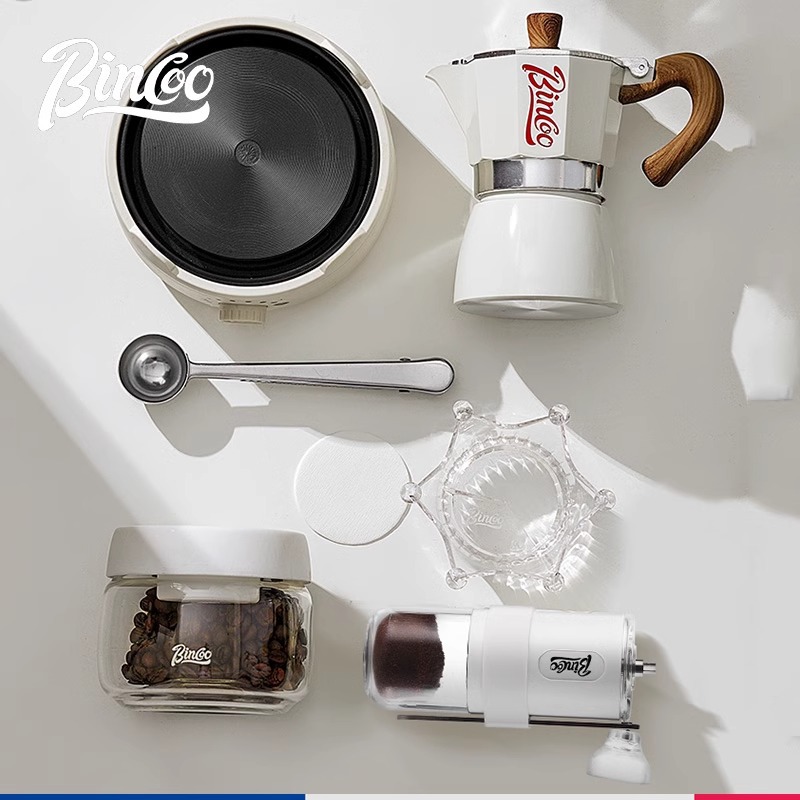 Bincoo Moka Pot Máquina de café Hogar Pequeño Horno eléctrico Extracto Máquina de café de mano Juego de café
