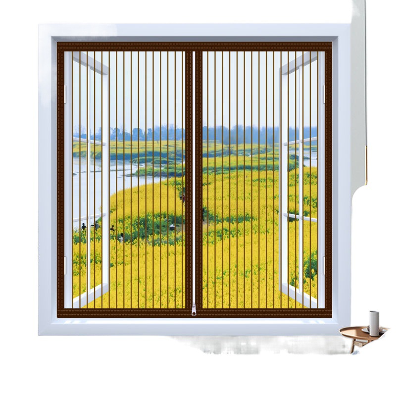 Cifrado de malla de ventana a prueba de mosquitos cremallera de cortina autoadhesiva velcro pantalla simple de ventana de pantalla de ventana de malla de ventana autoinstalada hogar Amazon image 6