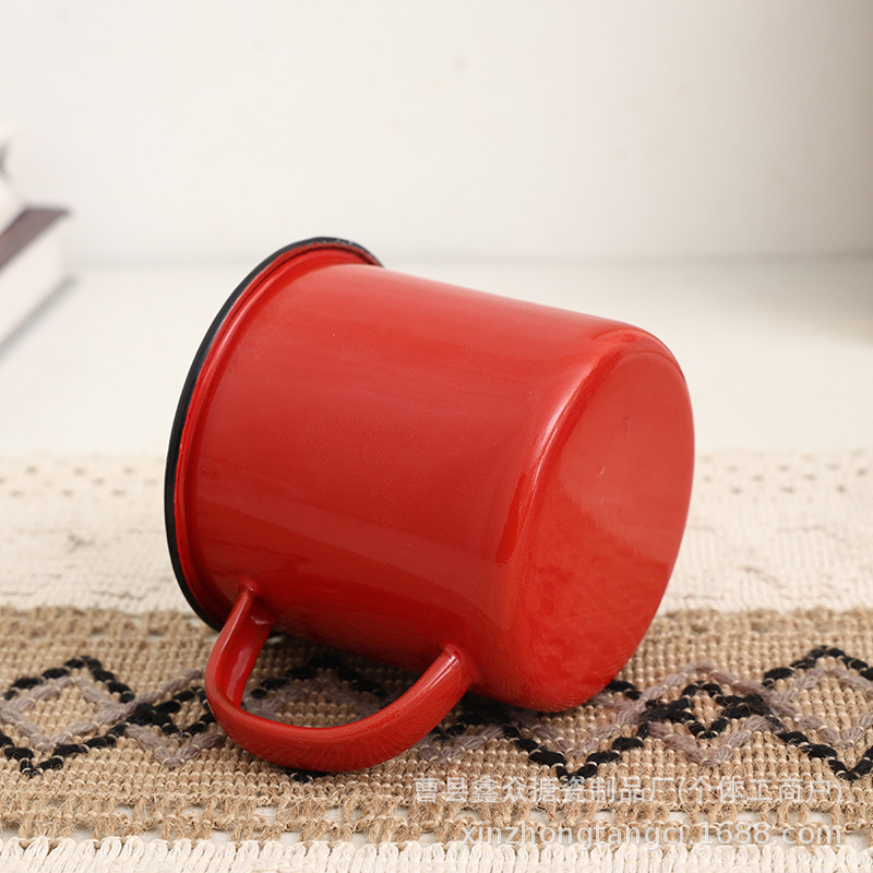 360ML tazas de esmalte transfronterizas al por mayor tazas de té de esmalte gruesas tazas de color tazas de té de estilo antiguo tazas personales image 5