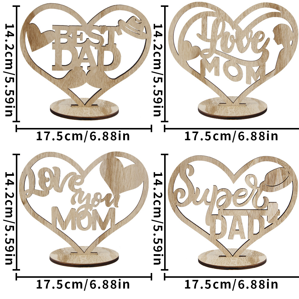 40g Weight Ornaments Home Textiles & Decor Type 1 Piece Quantity Indoor Occasion Boxwood Material Mother'S Day, Father'S Day Festival Letter, Heart Shape Pattern Romantic Style Mother'S Day Father'S Day Romantic Letter Heart Shape Boxwood Ornaments Artificial Decorations 4