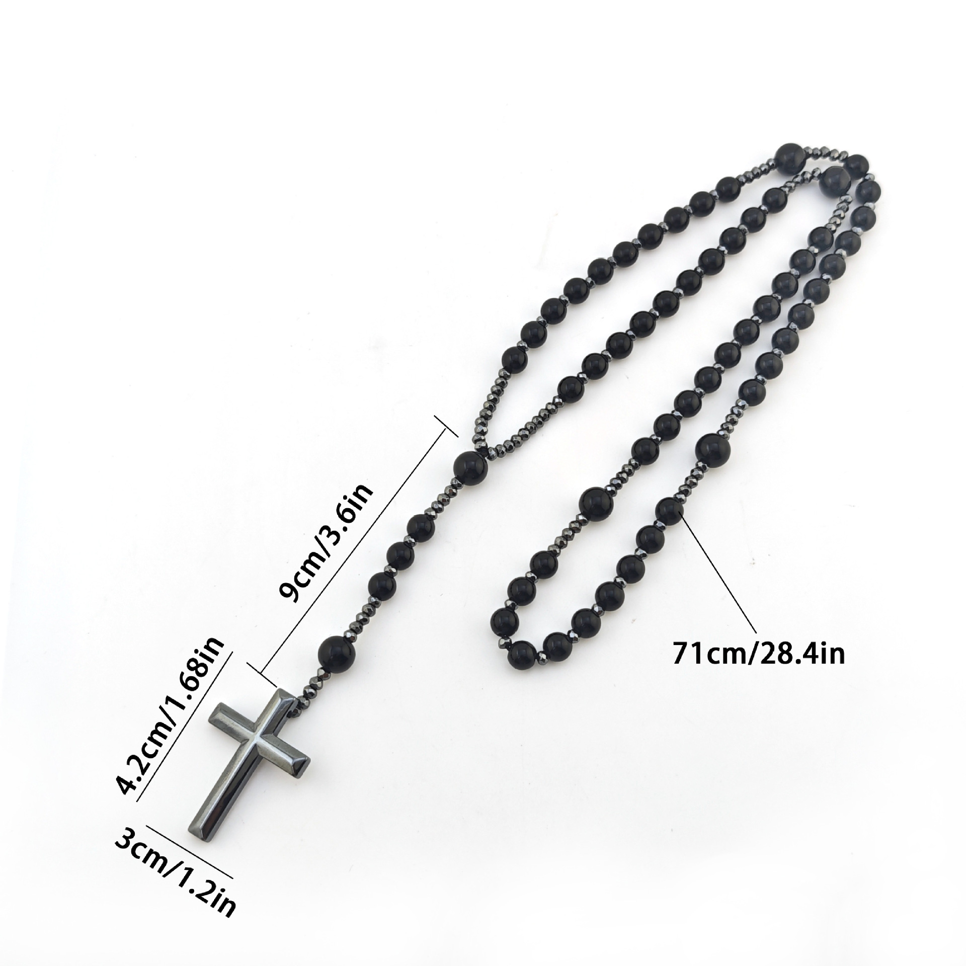 Collar Corto con Dije de Cruz de Cobre Ajustable para Uso Diario