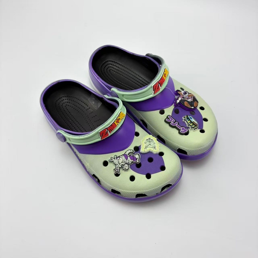 Cros nuevo agujero zapatos Dragon Ball Frisha Shalou agujero zapatos animado graffiti transfronterizo europea y americana sandálias populares image 1