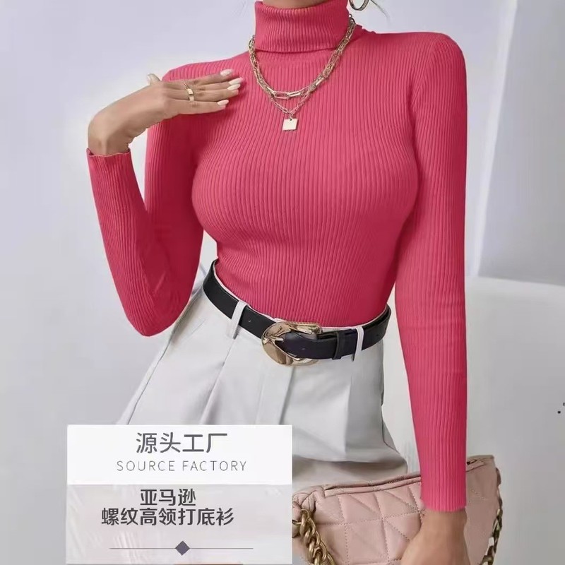 European and American Turtleneck Sweater Women's 2025 New Early Spring Wear High-end Inner Base Slim Top