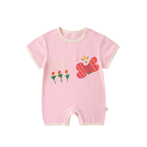 Dudu's newborn diaper pants summer new baby short-sleeved summer outfit stylish baby onesie children's clothing