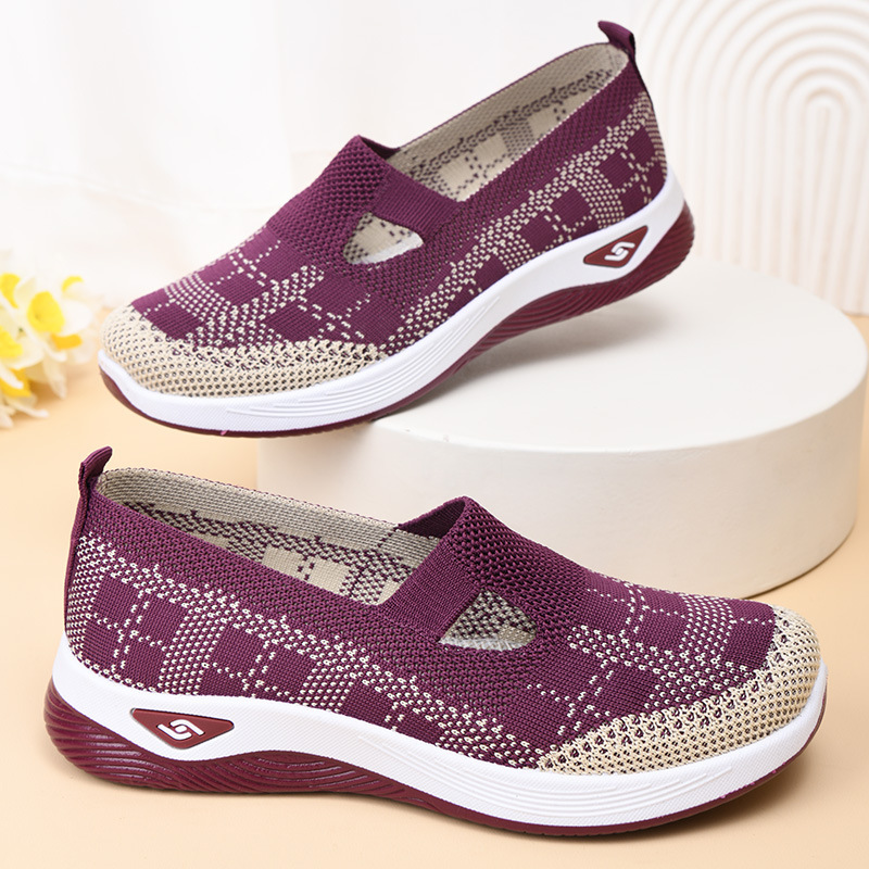 Shoes Women SHEIN Daifa New Cross-border Women's Shoes Casual Moms Shoes Socks Mesh Shoes Soft-soled sneaker Women