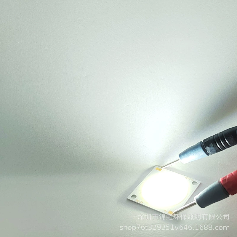 LED глянцевый квадратный светильник, источник света 28x28 мм, 12В, 20Вт, 23 мм