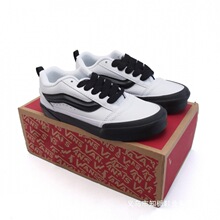 万斯大LOGO面包鞋肥胖版板鞋Skool DR牛津底滑板鞋硫化厚底休闲鞋