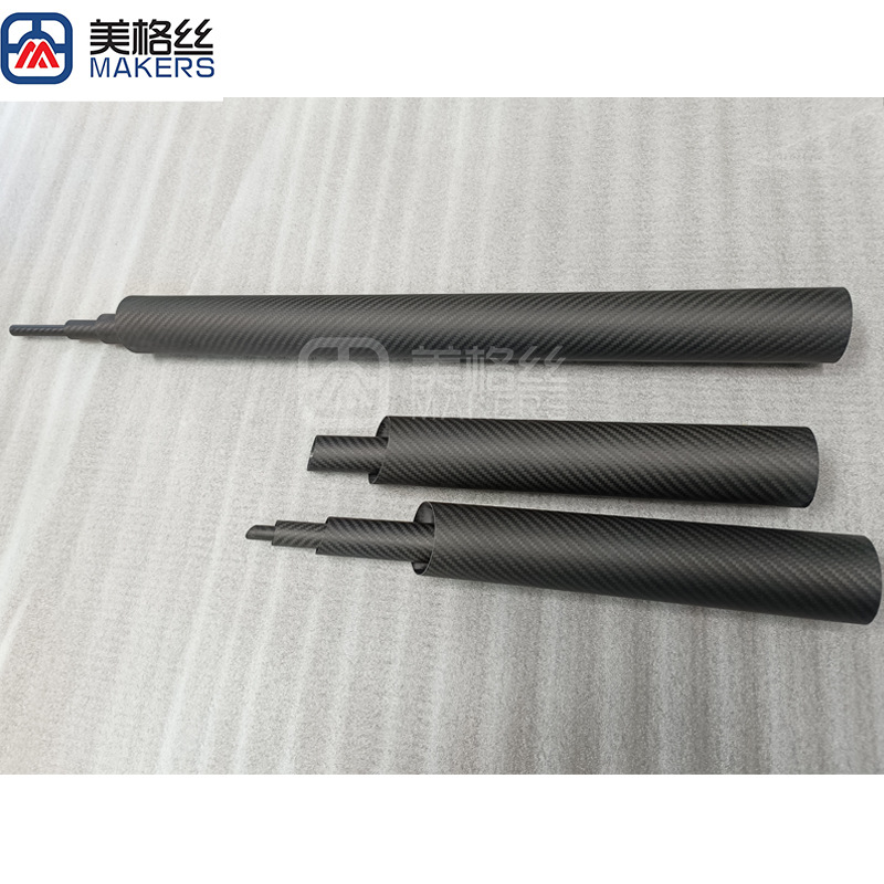 3K200克斜纹哑光 碳纤维管 正切斜切圆管多规格尺寸加工碳管